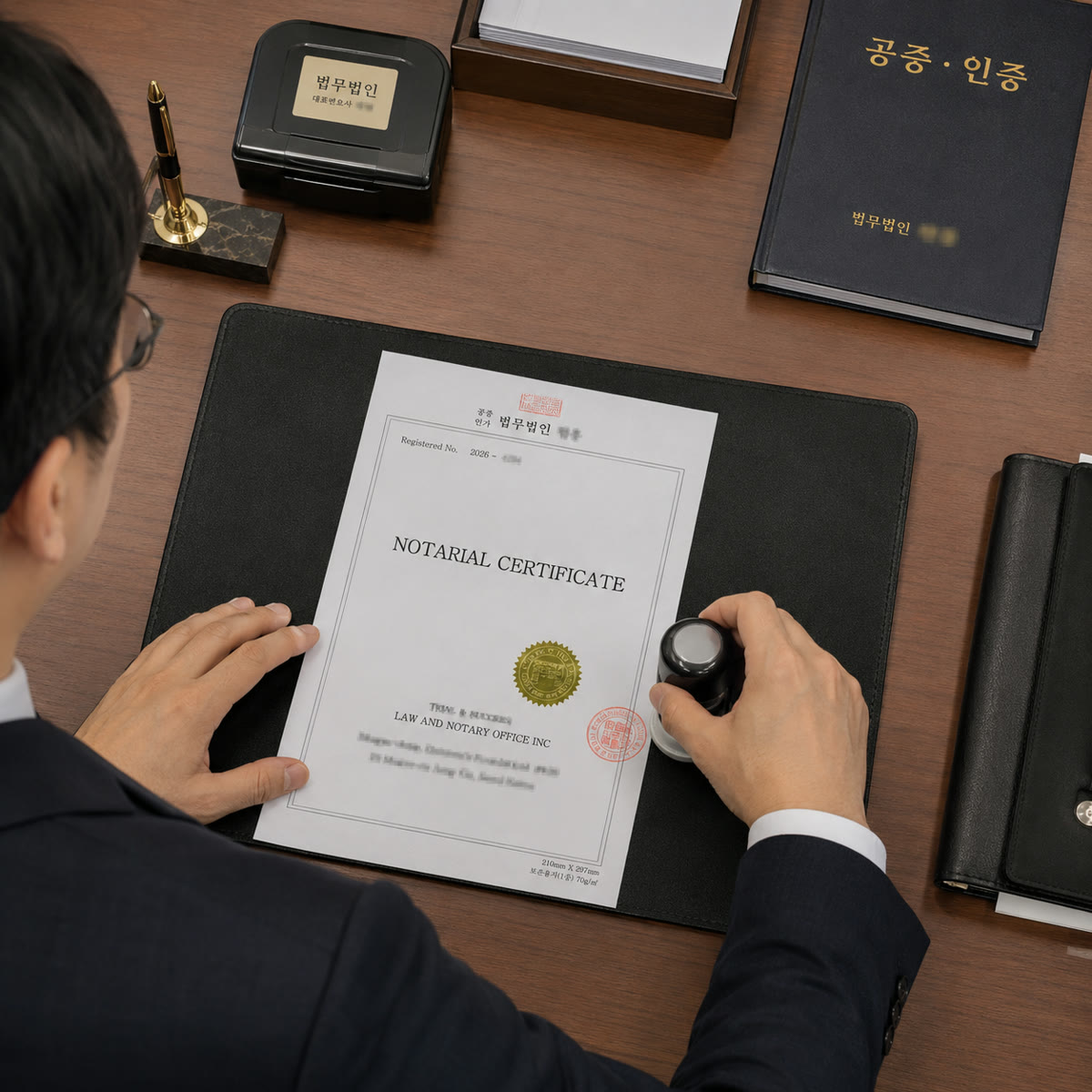 정부24에서 발행한 증명서를 외국어로 옮긴 번역본으로, 개인정보 항목이 가려진 상태예요.
